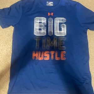 Under Armour Kids Blue 'Big Time Hustle' T-Shirt size XL